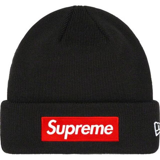 新品 Supreme New Era Box Logo Beanie Black