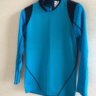 アディダス(adidas)のadidas　アディダス 　スポーツウェア　シャツ　Lサイズ 　青色系　古着(シャツ)