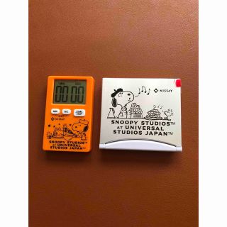 スヌーピー(SNOOPY)の日本生命　スヌーピー　キッチンタイマー&折りたたみ式デジタル時計(収納/キッチン雑貨)