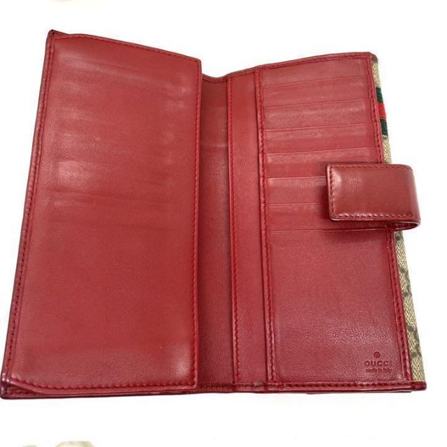 【正規品】美品 GUCCI グッチ 長財布 シェリーライン PVC