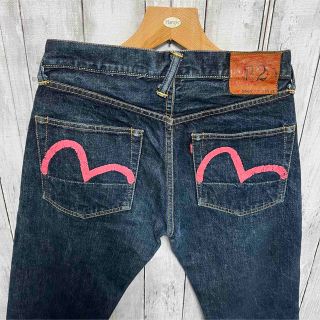 美品!EVISU Lot2000 ピンクカモメセルビッチデニム!日本製!虎
