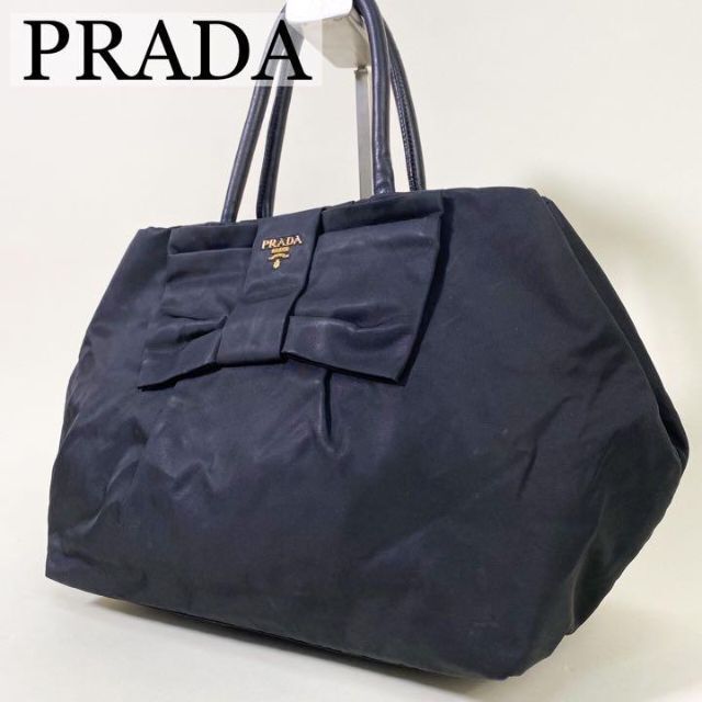 PRADA プラダ リボン　バッグ　ナイロントートバッグ　ハンドバック