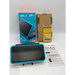 ニンテンドー2DS(ニンテンドー2DS)の【完品・美品】 Newニンテンドー2DS LL ブラック×ターコイズ 本体(携帯用ゲーム機本体)