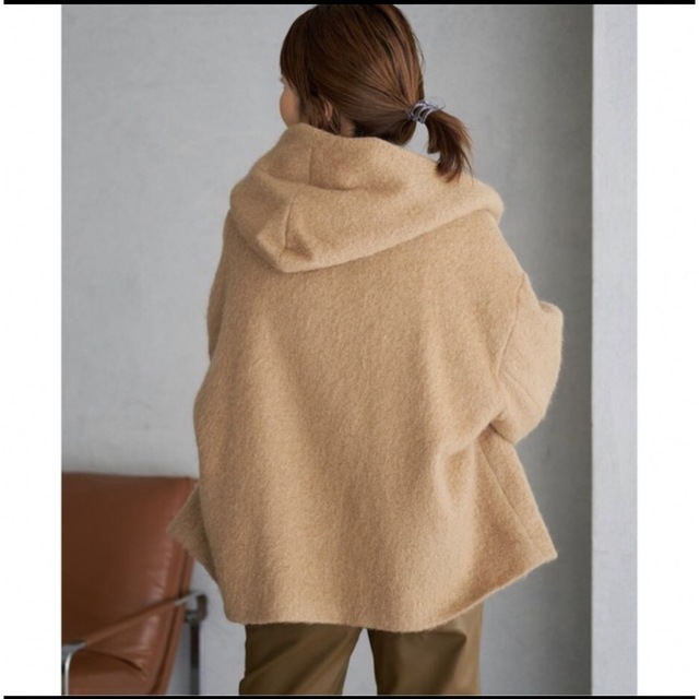 Plage(プラージュ)のplage shaggy hoodie コート (キャメル) レディースのジャケット/アウター(その他)の商品写真