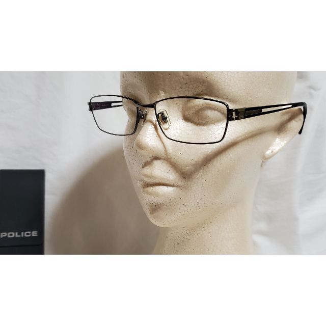 正規良 ポリス アイコンロゴ 眼鏡 クラシック オープンメタルフレーム