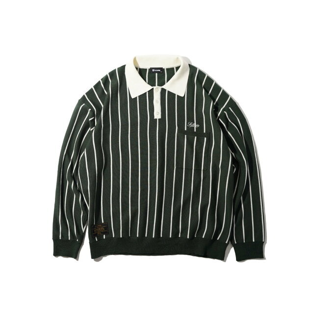 Subciety(サブサエティ)の【GREEN】【LARGE】Subciety/(U)STRIPE RUGGER KNIT その他のその他(その他)の商品写真