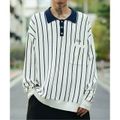 【WHITE】Subciety/(U)STRIPE RUGGER KNIT