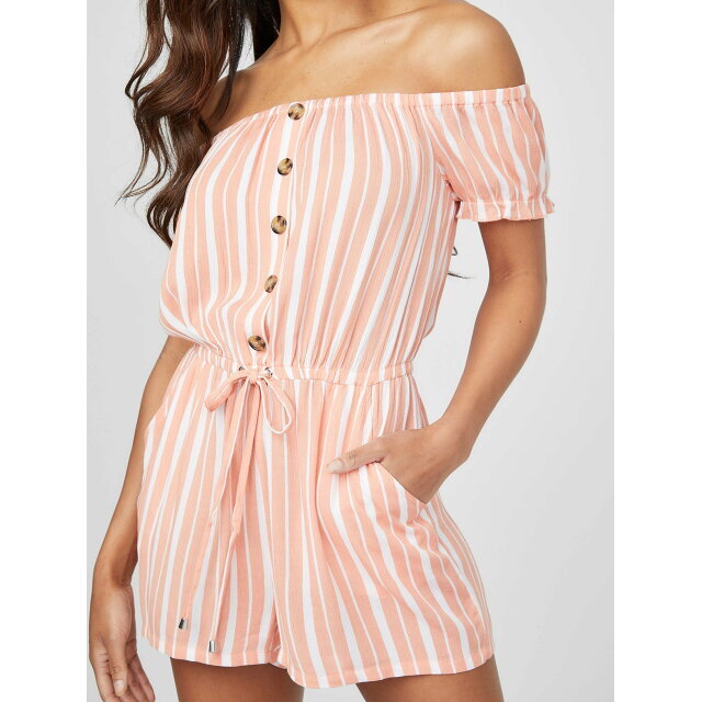 GUESS(ゲス)の【オレンジ(F3G2)】(W)Aamira Off Shlder Romper レディースのパンツ(サロペット/オーバーオール)の商品写真