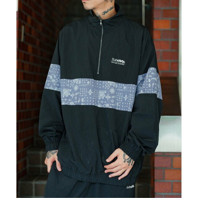 Subciety(サブサエティ)の【BLACK/GRAY】Subciety/(U)PAISLEY HALFZIP JKT その他のその他(その他)の商品写真