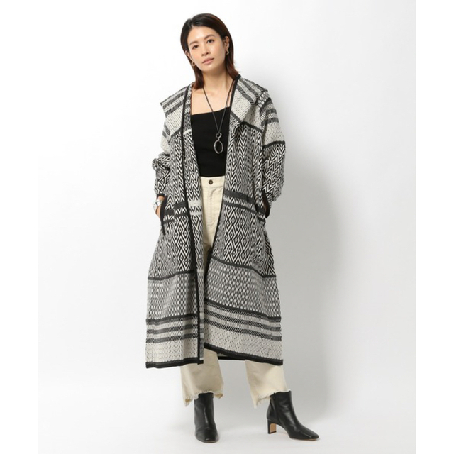 DEUXIEME CLASSE(ドゥーズィエムクラス)のAP STUDIO SARA MALLIKA Kilim hoody coat レディースのジャケット/アウター(ロングコート)の商品写真