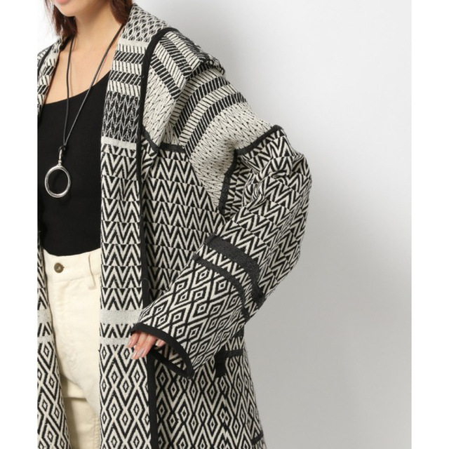 DEUXIEME CLASSE(ドゥーズィエムクラス)のAP STUDIO SARA MALLIKA Kilim hoody coat レディースのジャケット/アウター(ロングコート)の商品写真