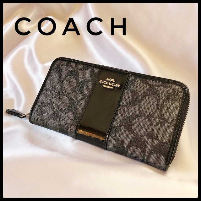 COACH - 未使用！コーチ COACH 長財布 シグネチャーストライプの通販 ...