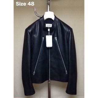 マルタンマルジェラ(Maison Martin Margiela)の新品 48 マルジェラ 21ss 八の字ライダース 黒 4010(レザージャケット)