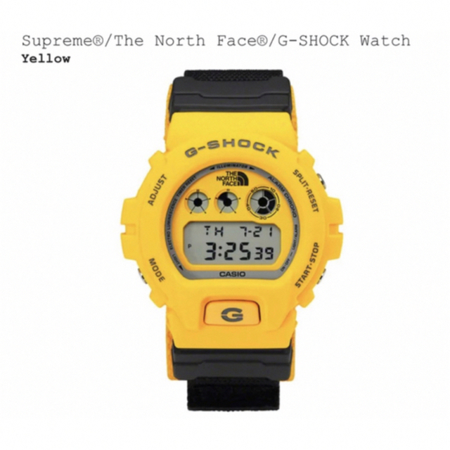 時計Supreme The North FaceG-Shock2種【黄と白】