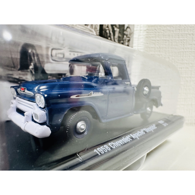 Chevrolet(シボレー)のM2/'58 Chevyシボレー Apacheアパッチ ステップサイド 1/64 エンタメ/ホビーのおもちゃ/ぬいぐるみ(ミニカー)の商品写真