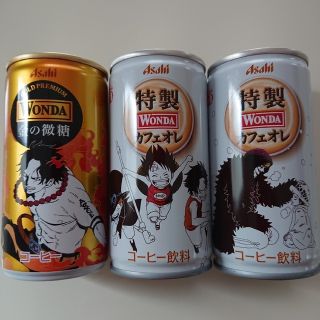 アサヒ(アサヒ)のワンダ ワンピース 25周年 ワンピース缶 缶コーヒー ご希望 3本セット(コーヒー)