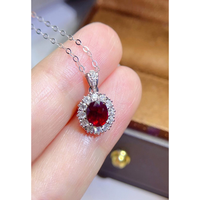 天然 ルビー ダイヤモンド ネックレス0.8ct k18 ¥の通販 by Rui｜ラクマ