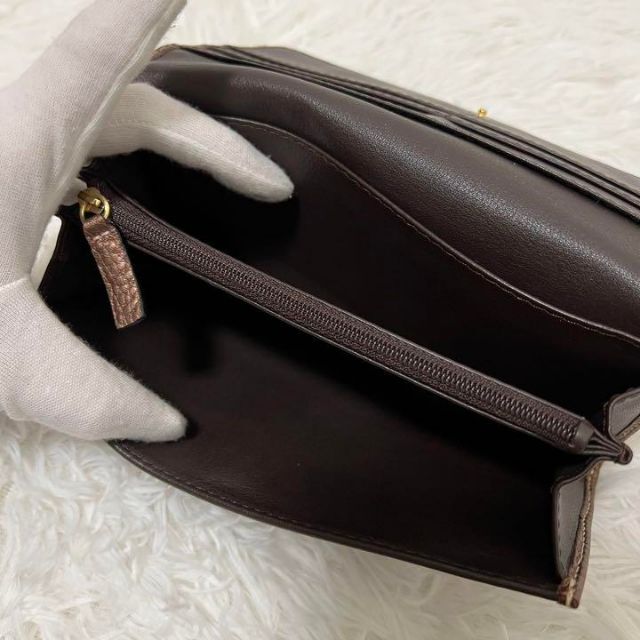 未使用保管品 保存箱 袋付き ロエベ アナグラム レザー ラウンドジップ