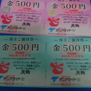 天狗株主優待券　　2000円分(レストラン/食事券)