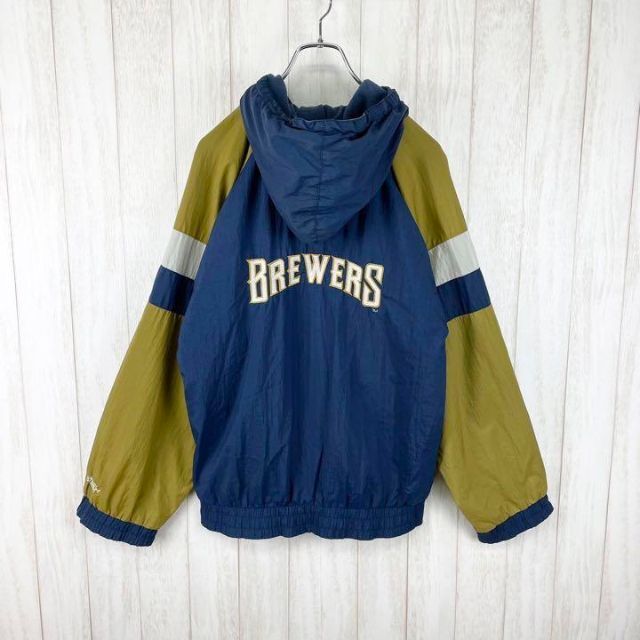 MLB】BREWERS ミルウォーキー ブルワーズ ナイロンジャケット 【送料