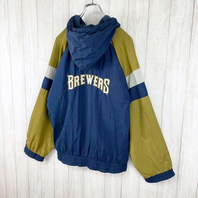 MLB】BREWERS ミルウォーキー ブルワーズ ナイロンジャケット 【送料