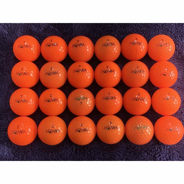 本間ゴルフ(ホンマゴルフ)のゴルフボール ロストボール ホンマ D1 オレンジ 24球 12/15 スポーツ/アウトドアのゴルフ(その他)の商品写真