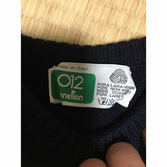 BENETTON(ベネトン)のベネトン 110cm ネイビー　セーター　美品 キッズ/ベビー/マタニティのキッズ服男の子用(90cm~)(ニット)の商品写真