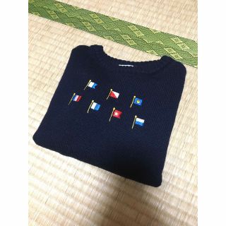 ベネトン(BENETTON)のベネトン 110cm ネイビー　セーター　美品(ニット)