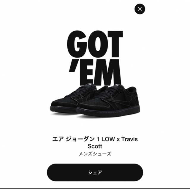 【日本限定モデル】 Travis x JORDAN AIR scott Phantom Black スニーカー