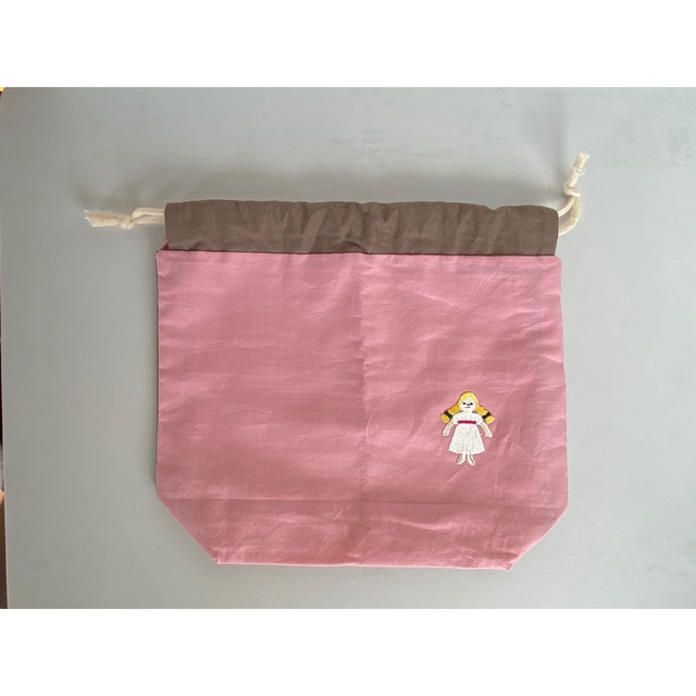 贅沢品 くすみカラー◇ランチ巾着◇お着替え袋◇チェックアンド 贅沢品 くすみカラー◇ランチ巾着◇お着替え袋◇チェックアンド