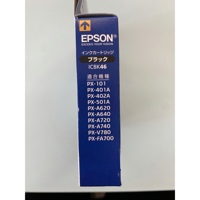EPSON(エプソン)の送料込み 未使用品 純正エプソン インクカートリッジ ブラックICBK スマホ/家電/カメラのPC/タブレット(PC周辺機器)の商品写真