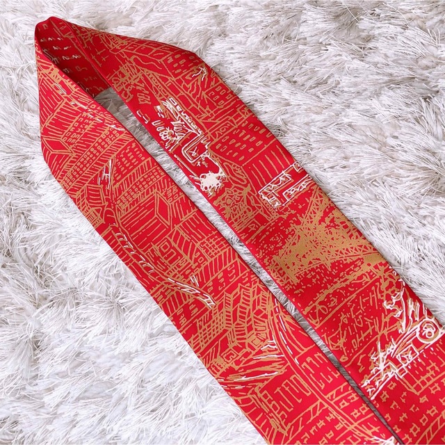 Hermes エルメス シルク ツイリー スカーフ バンダナ リボン 新品未