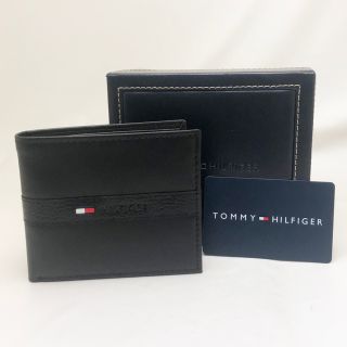 トミーヒルフィガー(TOMMY HILFIGER)の新品 トミーヒルフィガー 二つ折り財布 25X001 ブラック(折り財布)