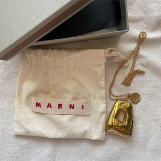 マルニ(Marni)のMARNI ゴールドメタル TRAPEZE ネックレス(ネックレス)