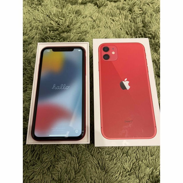 iPhone 11 256gb RED SIMフリー　残債無し○スマートフォン本体