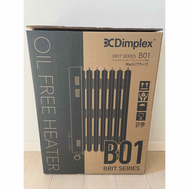 Dimplex オイルフリーヒーター ブラック ECR12B(B)ｵｲﾙﾋｰﾀｰ スマホ/家電/カメラの冷暖房/空調(オイルヒーター)の商品写真