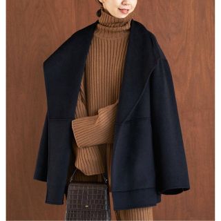 プラージュ(Plage)のPlage ハミルトンハーフコート 黒 38 新品タグ付(その他)