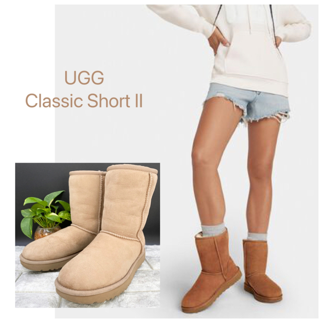 ✨美品 UGG アグ クラシックショート2 ムートンブーツ シープスキン 23