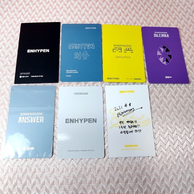 ENHYPEN(エンハイプン)のENHYPEN ヒスン トレカ ウォレット Enniversary 閃光 エンタメ/ホビーのCD(K-POP/アジア)の商品写真