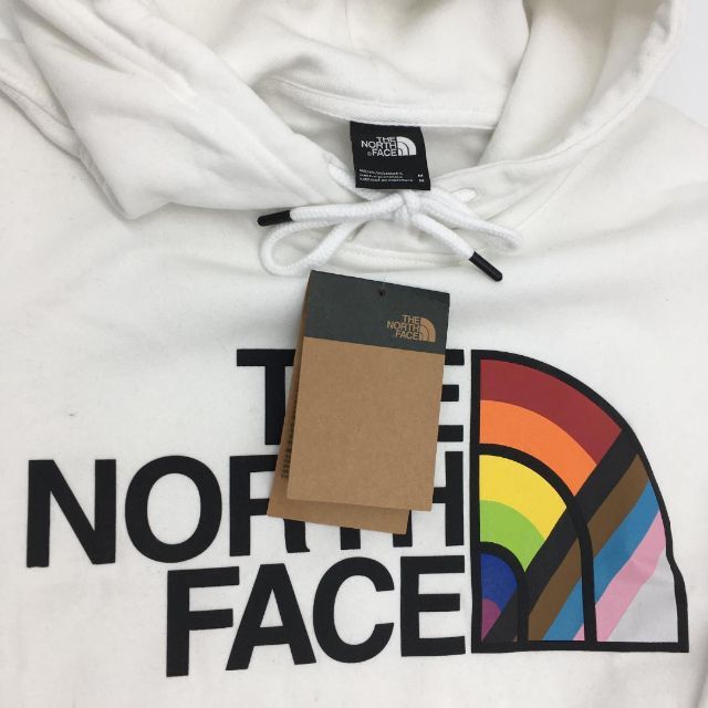 [North Face] 日本未発売 レインボー ハーフドームロゴ 白 M