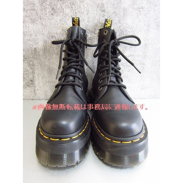 高い素材 Dr.Martens 極美品】Dr.Martens JADON UK3 黒 厚底 8ホール 8