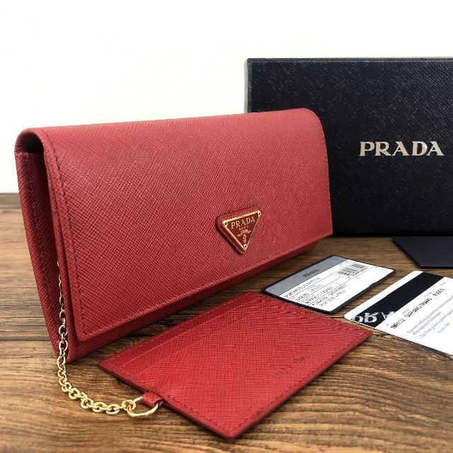 未使用品 PRADA 長財布 1MH132 三角プレート 138-