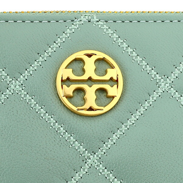 新品 トリーバーチ TORY BURCH 長財布 ウィラ ミントグリーン