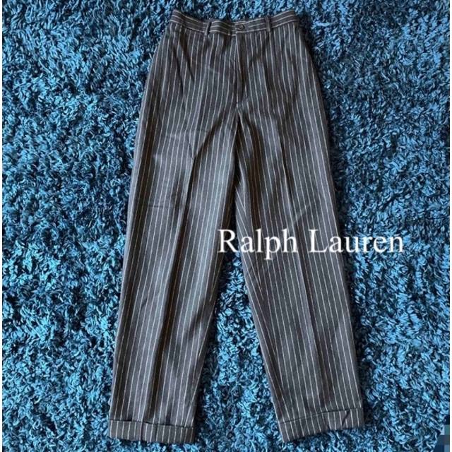 Ralph Lauren(ラルフローレン)のRalph Lauren  ストライプ　パンツ　9号　美品 レディースのパンツ(カジュアルパンツ)の商品写真