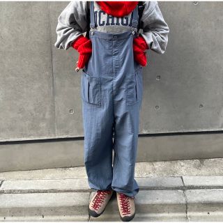 blue gray nylon overall(サロペット/オーバーオール)