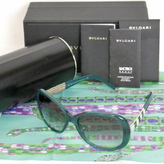 ブルガリ(BVLGARI)のBVLGARI ブルガリ 8814 5258 サングラス メタル/プラスチック  グリーン【中古】(サングラス/メガネ)