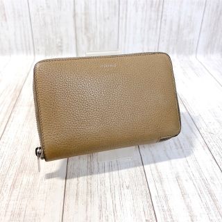 セリーヌ(celine)のセリーヌ　財布　ミディアム　ラウンドジップ　二つ折り　ベージュ　旧ロゴ(財布)