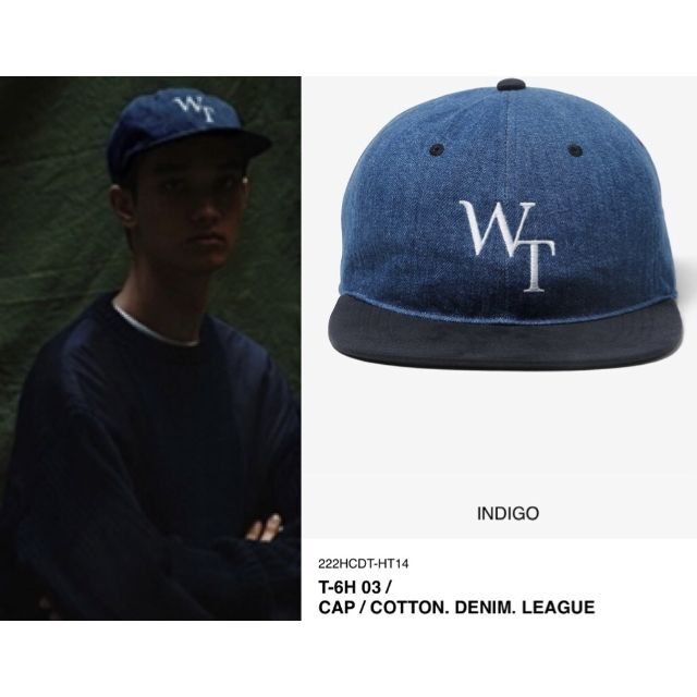 INDIGO 22AW WTAPS T-6H 03 / CAP / COTTON