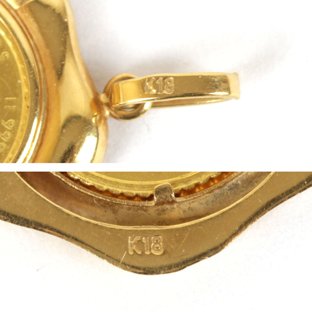 『USED』 
 
 クック諸島金貨 ペンダントトップ 
K24/K18  ゴールド 4