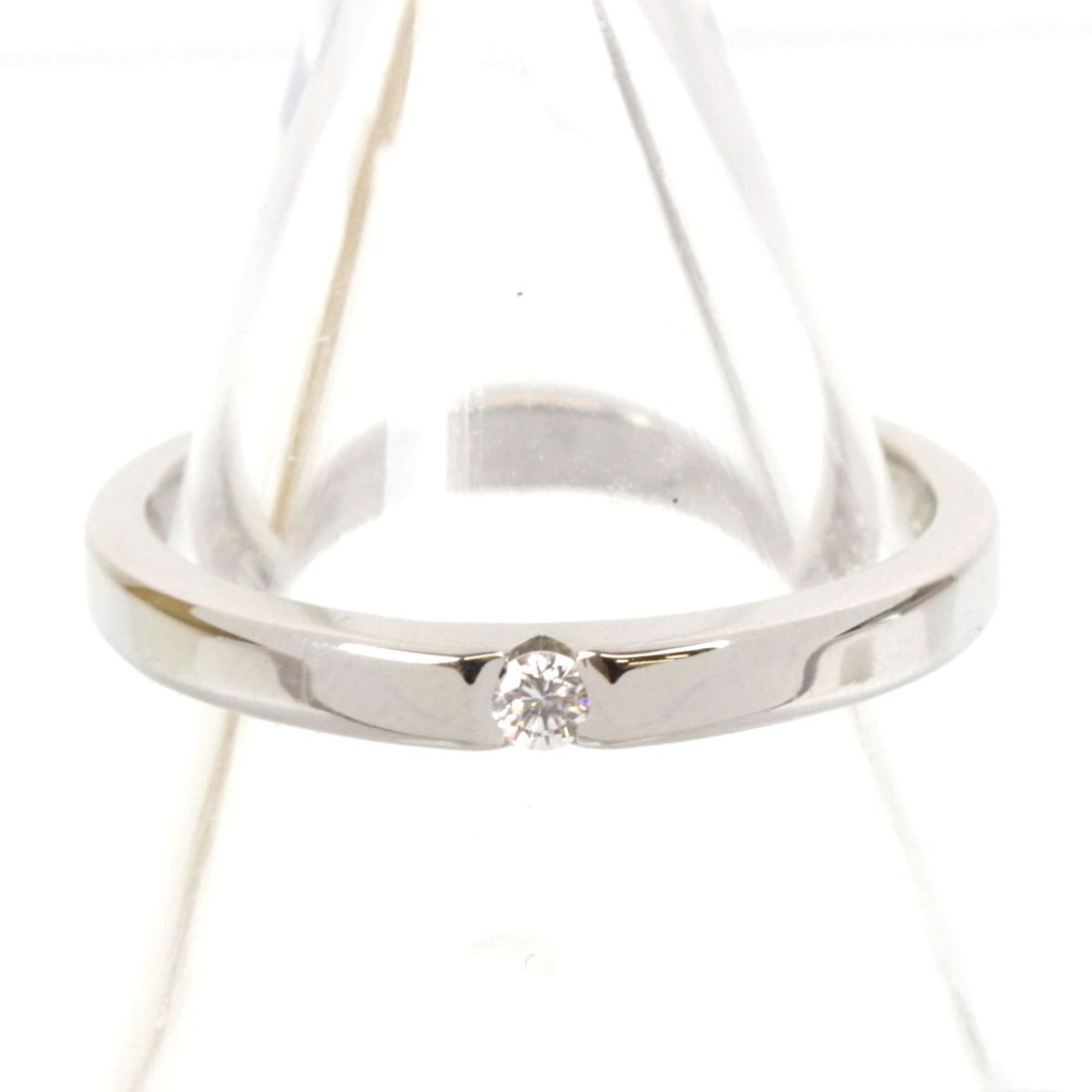 美品『USED』 Pt950 STAR JEWELRY リング・指輪 ダイヤモンド 0.05ct 4.0g 14号